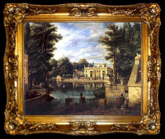 framed  Marcin Zaleski View of the Royal Baths Palace in summer, ta009-2